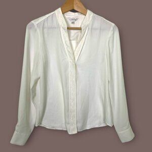 Vintage Precis Button Down White Blouse